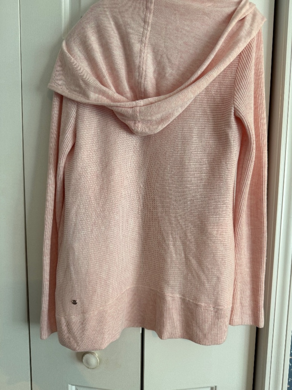 Lululemon Blush Pink Cashmere Blend Hooded Open Cardigan |‎ Size 6 - Picture 3 of 13